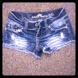 Trendy blue jean shorts